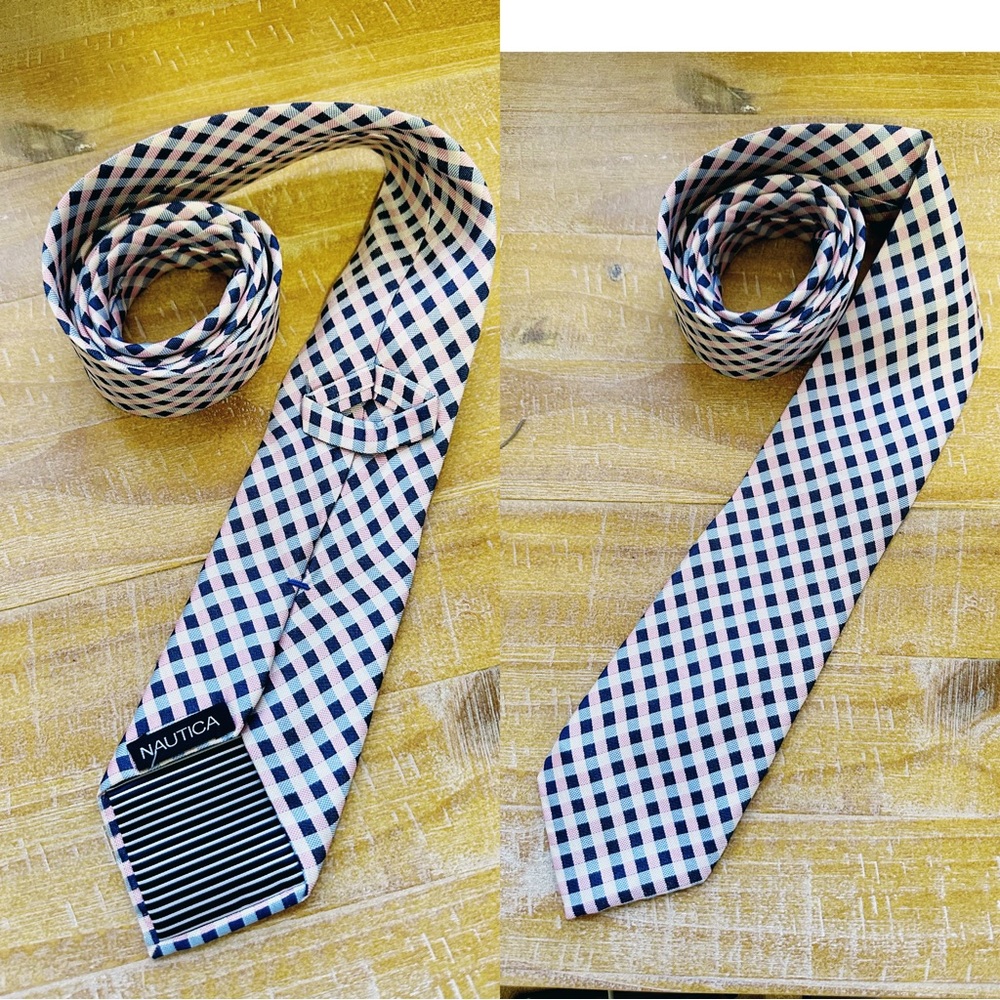 Nautica Men’s Tie Pink And Blue